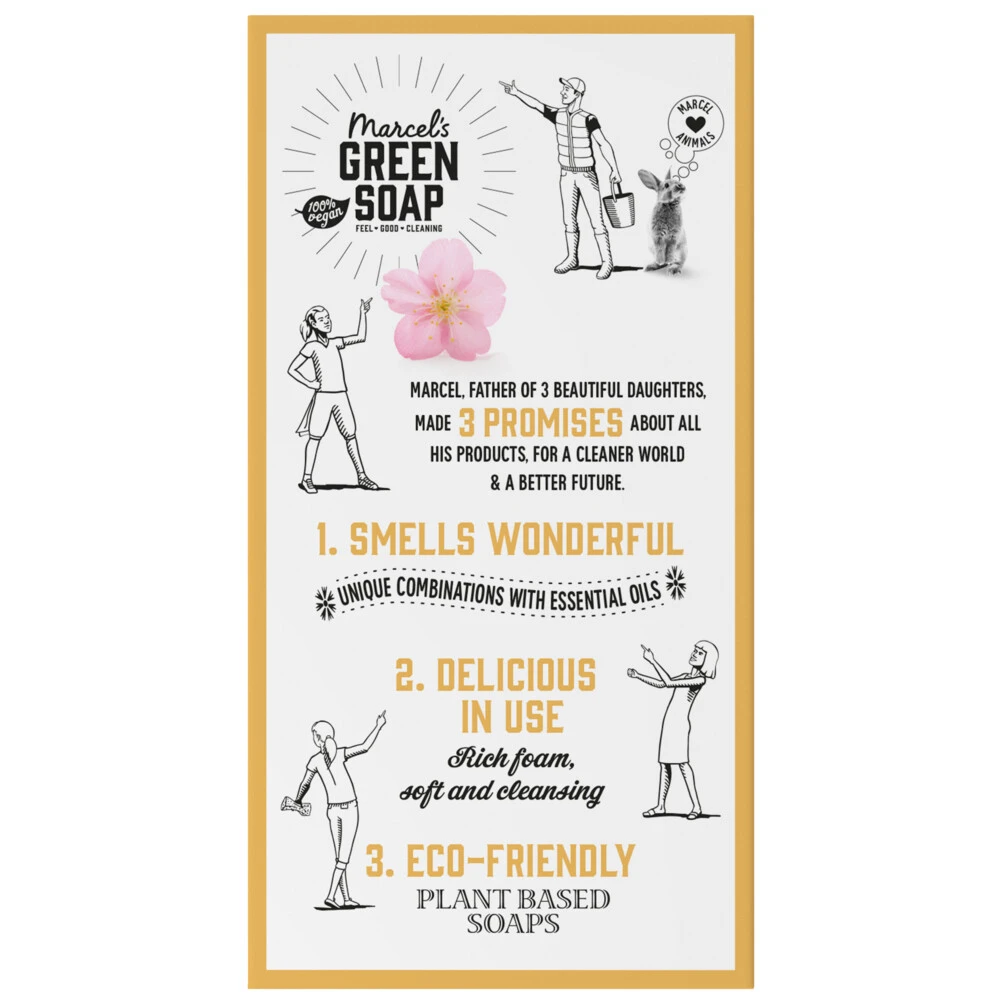 6x Marcelu0027s Green Soap Showerbar Vanilla & Cherry Blossom - Afbeelding 3