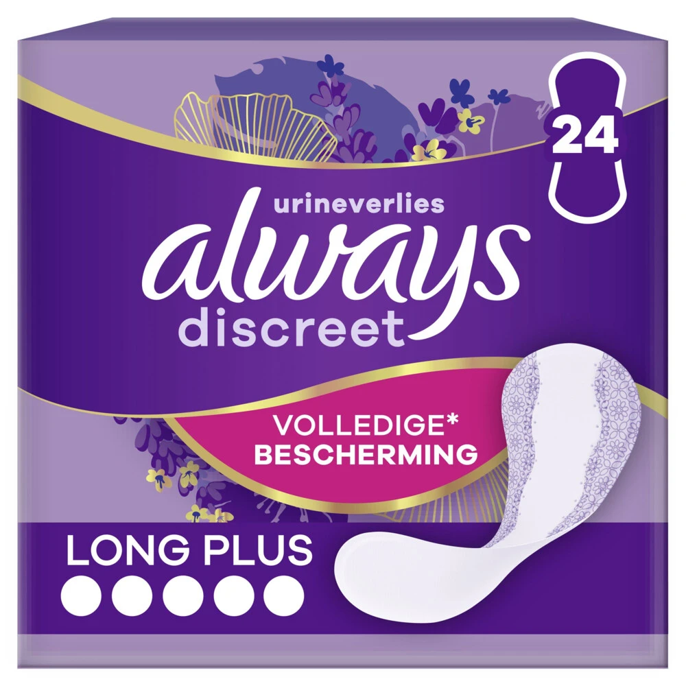 Always® 4x Always Discreet Long+ Inlegkruisjes Urineverlies - Afbeelding 2
