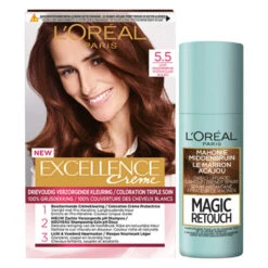 L'Oreal Lu0027Oréal Excellence Mahonie Haarverf Middenbruin En Uitgroei Set Pakket