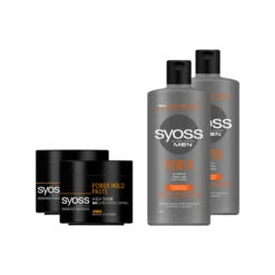 Syoss Men Power Hold Styling Paste & Shampoo Men Power Pakket