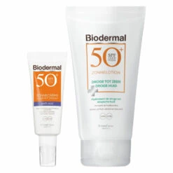 Biodermal SPF50 Anti-Age Lichaam En Gezicht Zonnebescherming & Verzorging Pakket