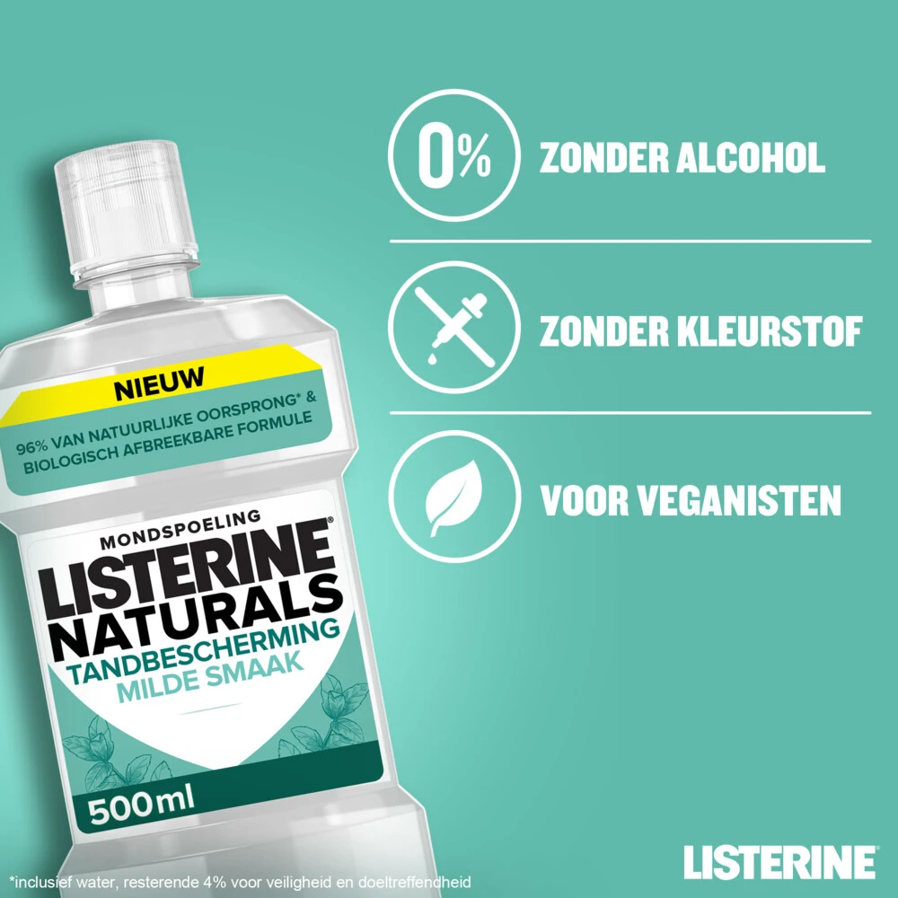 6x Listerine Naturals Mondwater Tandbescherming - Afbeelding 4