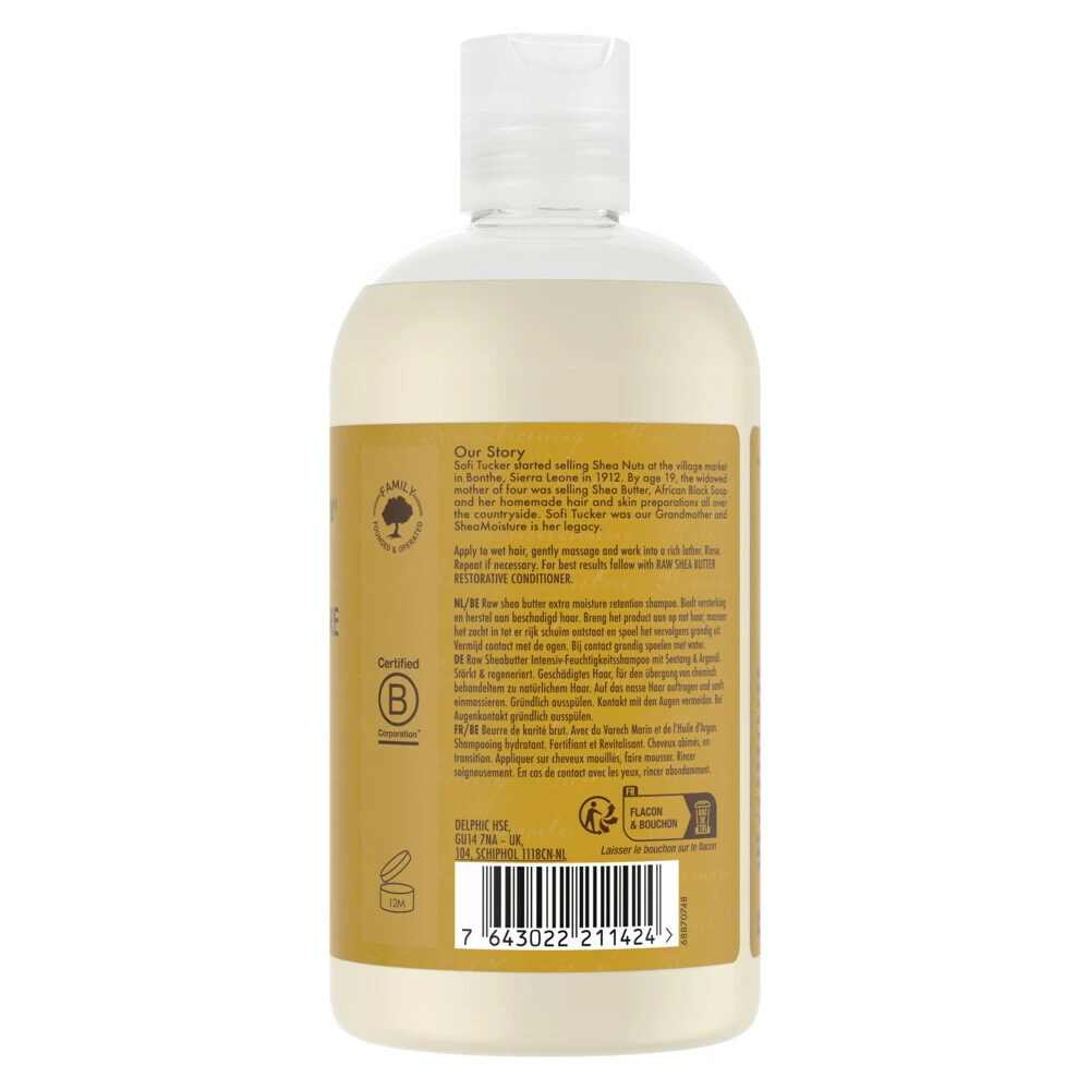Shea Moisture Raw Shea Butter Extra Moisture Retention Shampoo - Afbeelding 2