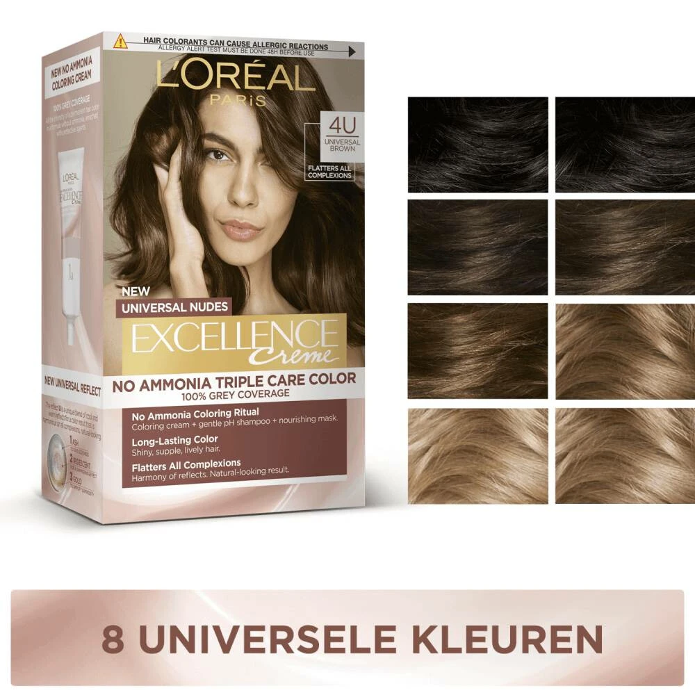 L'Oreal Lu0027Oréal Excellence Creme Universal Nudes 7U Universeel Middenblond - Afbeelding 6
