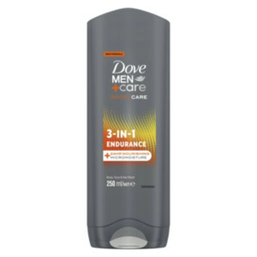 6x Dove Men+Care Sport Endurance+Comfort 3-in-1 Body, Face & Hair Wash - Afbeelding 2