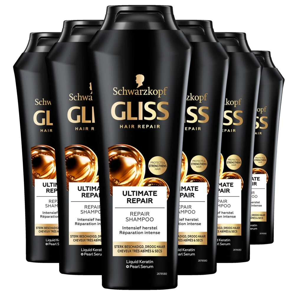 6x Gliss Shampoo Ultimate Repair