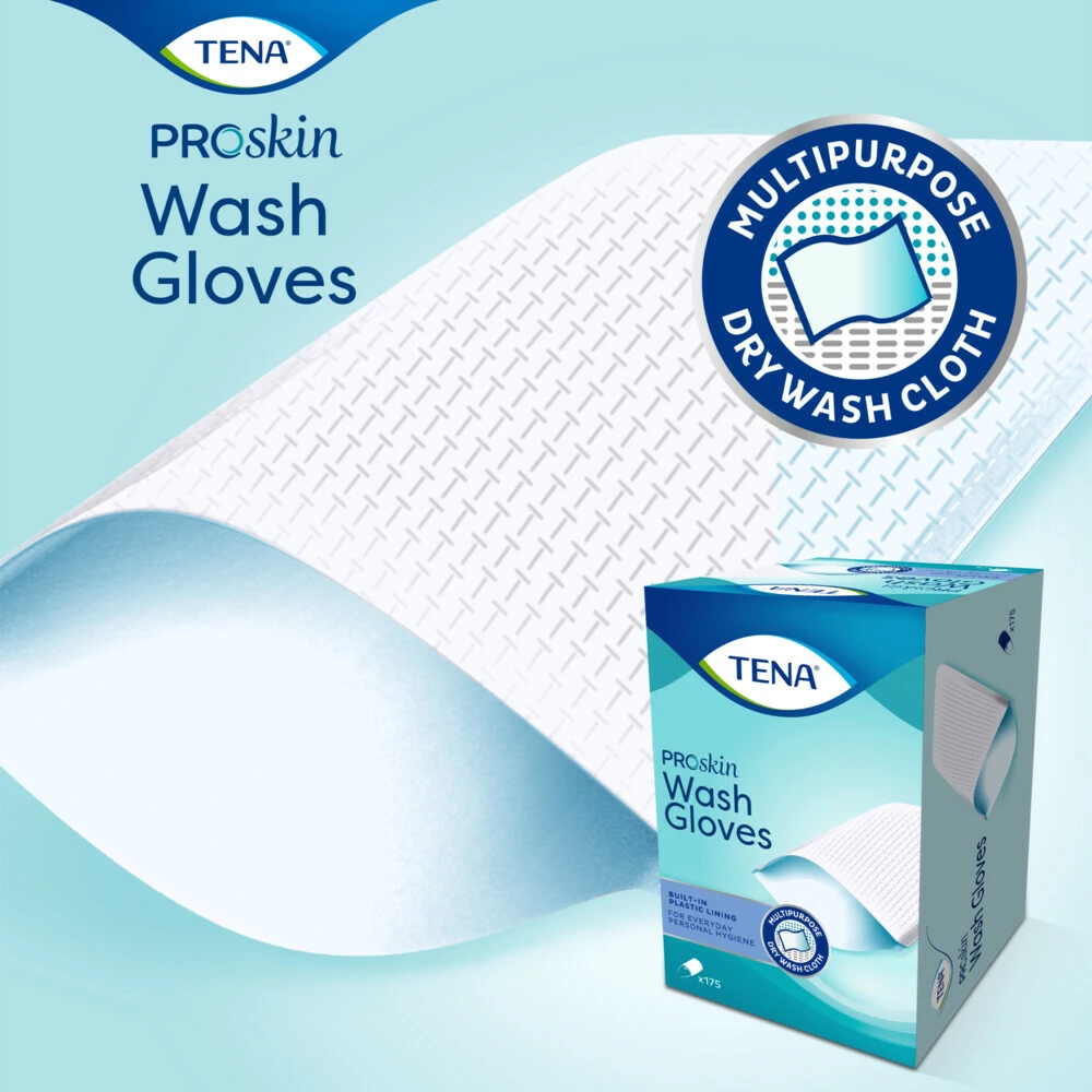 TENA Wash Glove Plastic Binnenkant - Afbeelding 4