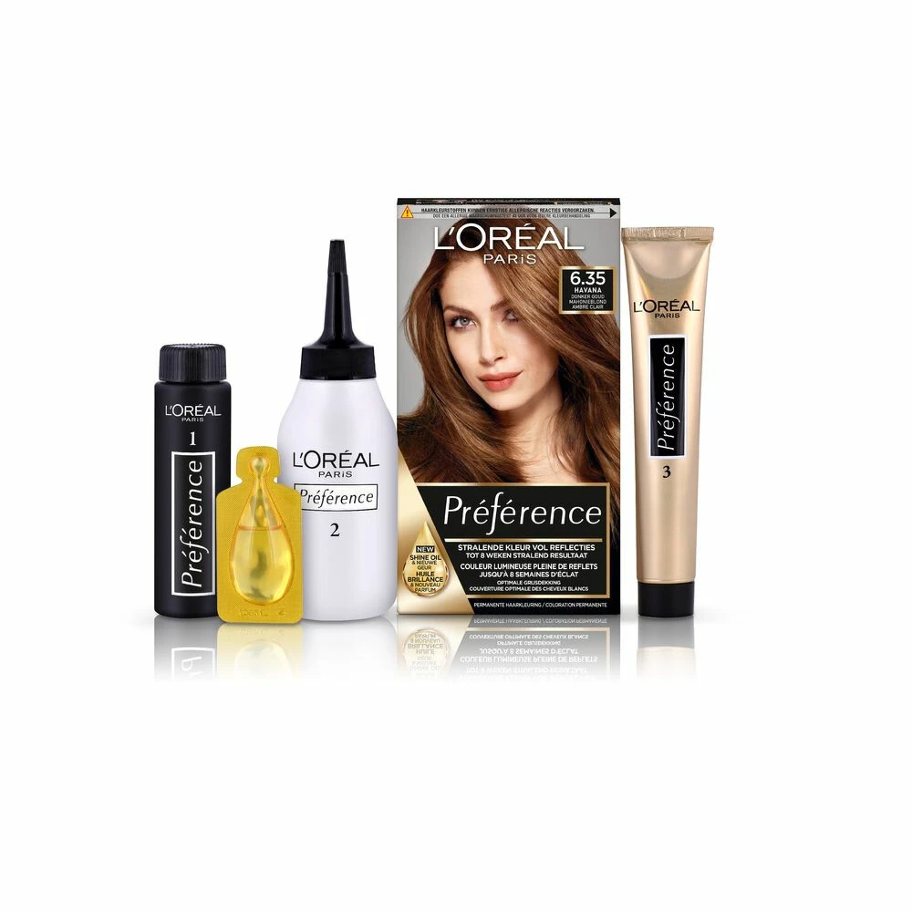 L'Oreal Lu0027Oréal Preference Haarkleuring 6.35 Havana - Donker Goud Mahonie Blond - Afbeelding 3