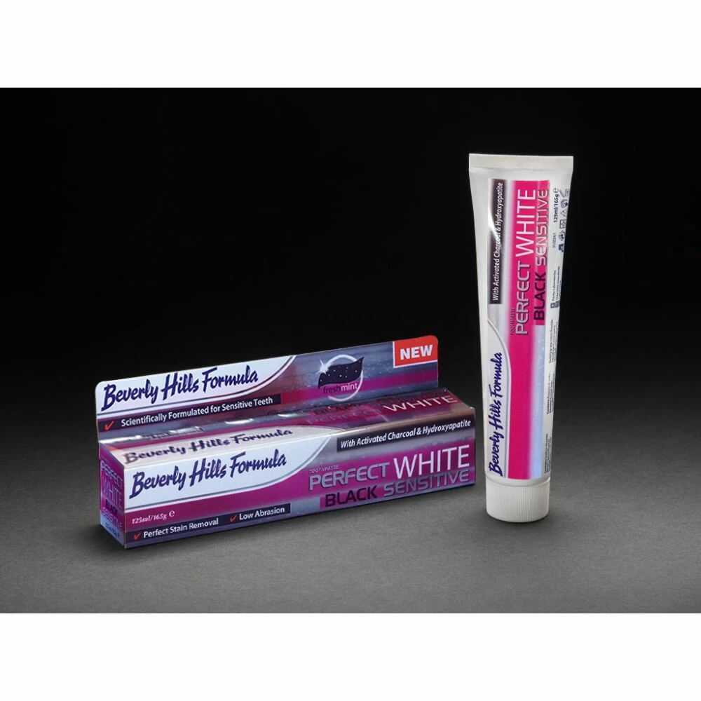 3x Beverly Hills Tandpasta Perfect White Black Sensitive - Afbeelding 3
