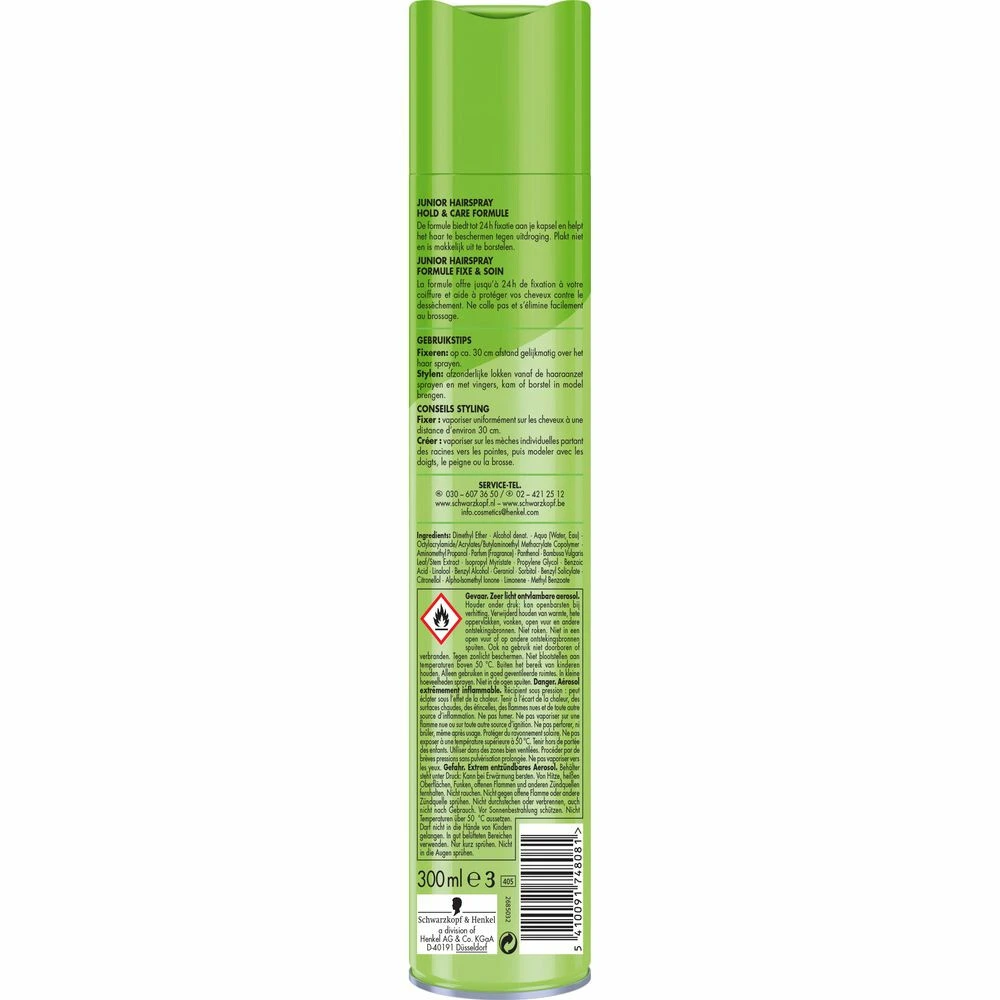6x Junior Haarspray 3 In 1 Lift Up Volume - Afbeelding 3