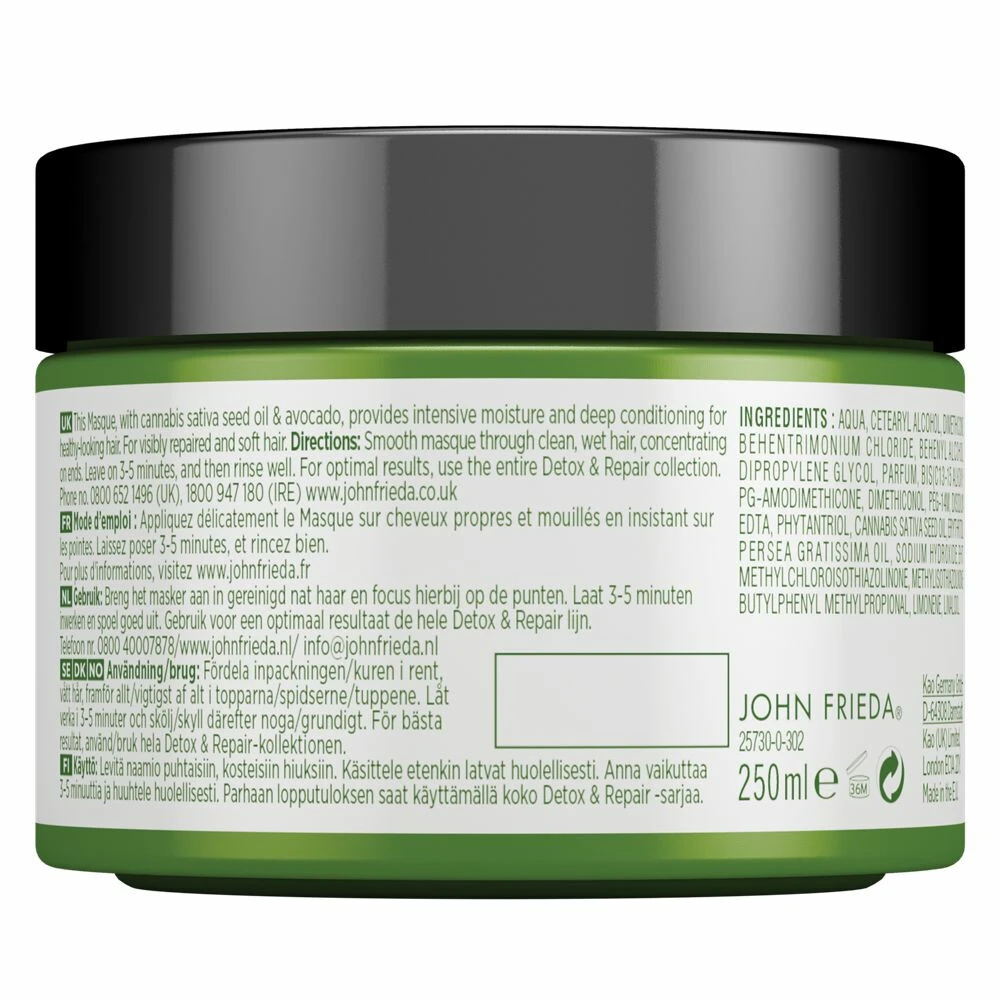 John Frieda Detox & Repair Haarmasker - Afbeelding 2