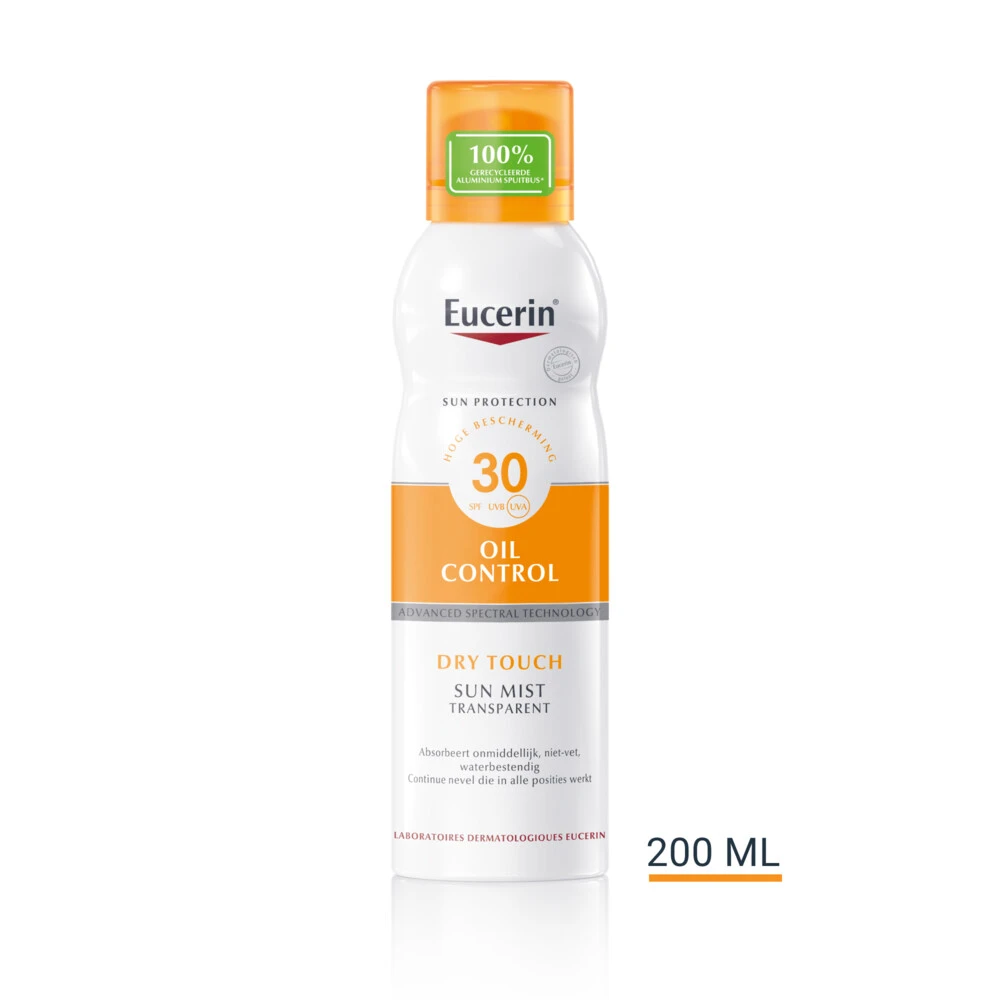 Eucerin Zonnespray Sun Oil Control Mist Transparent Dry Touch SPF 30 - Afbeelding 2